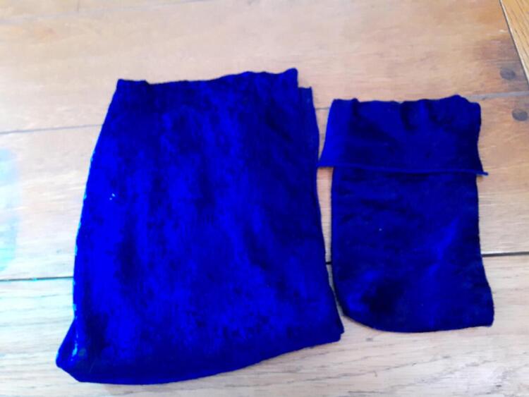 Taro bag and clothPurple velvet